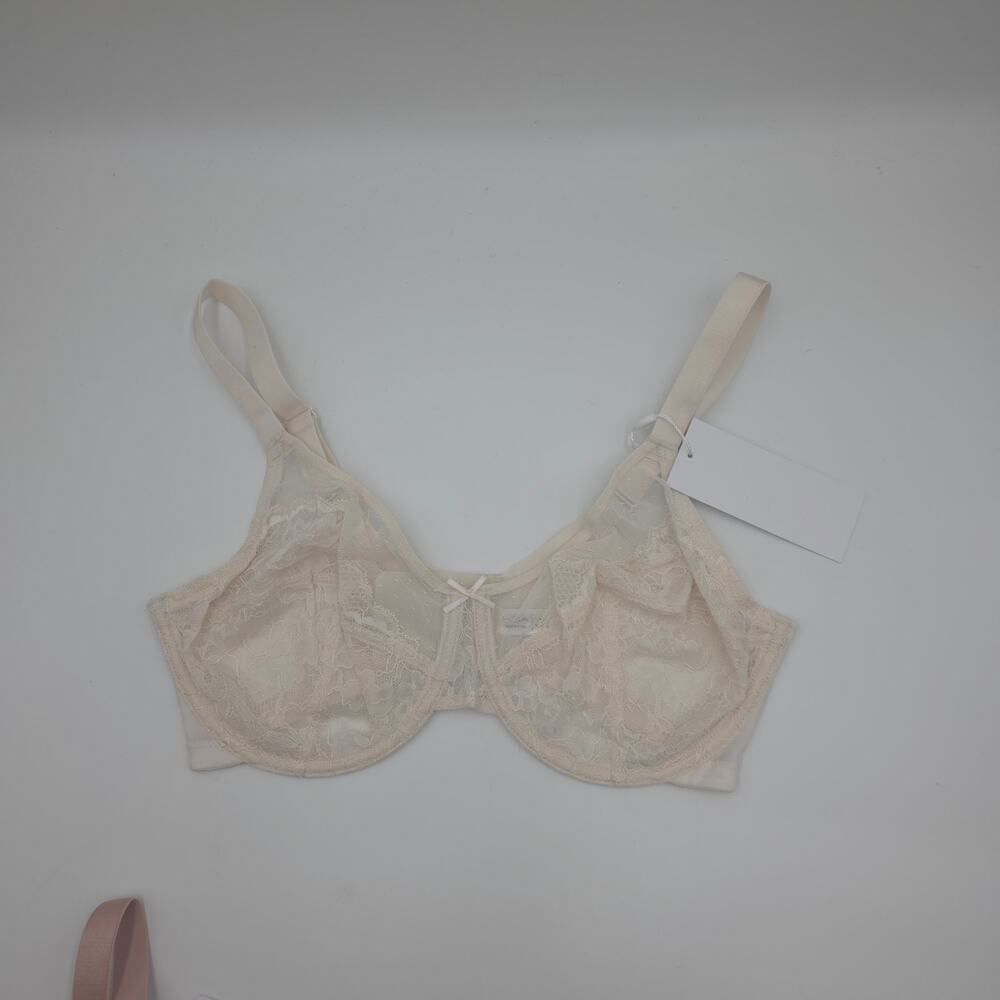 HSIA Bundle of Three Enchante Lace Underwire Bra in Black Cream Dusty Pink 36DD - Picture 4 of 9